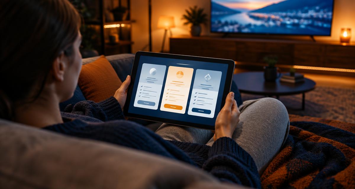 Home television setup illustrating IPTV subscription plan choices